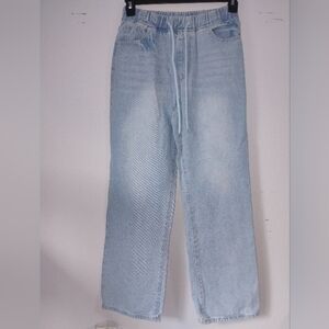 SHEIN Light Blue Wide Leg Jeans